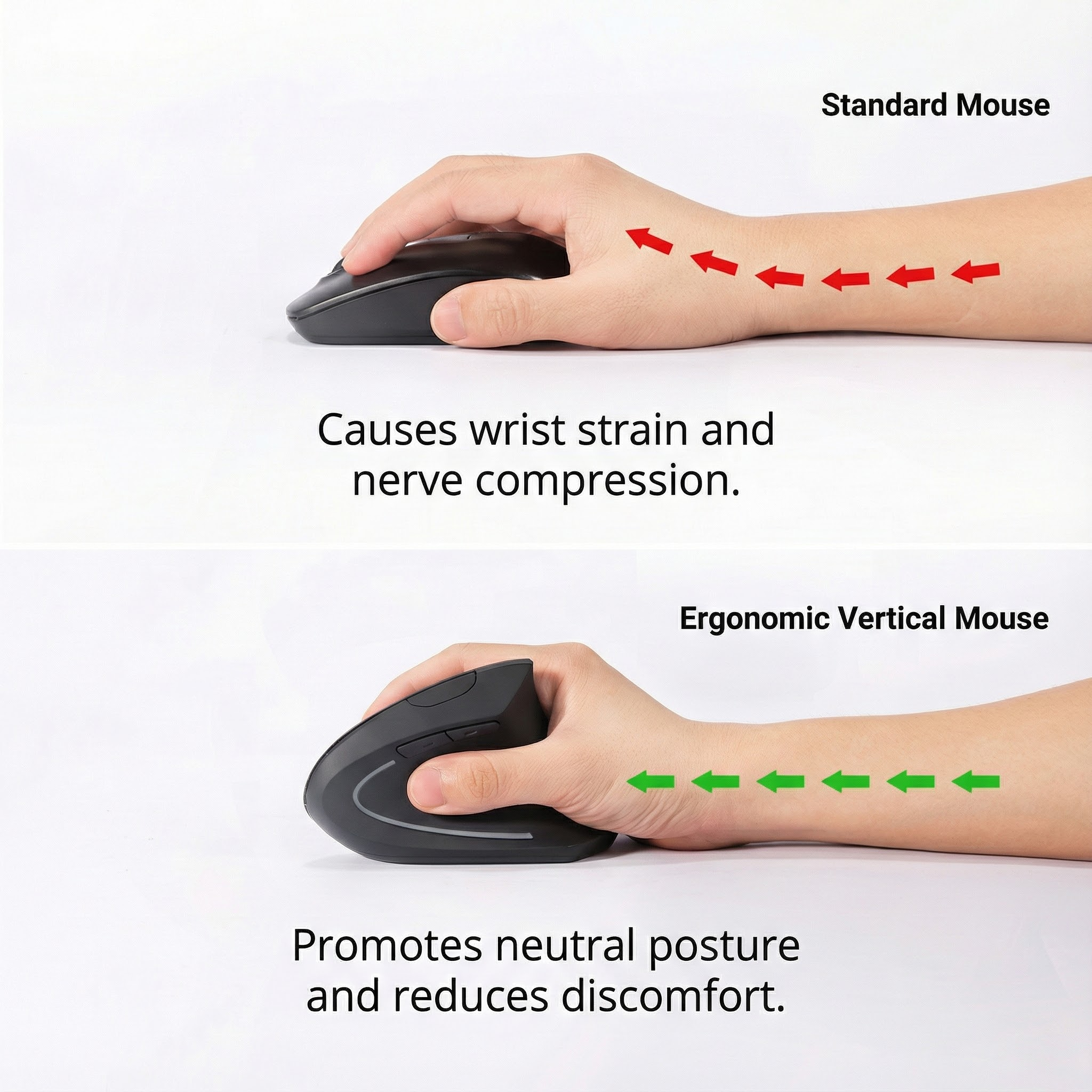 Aranaco Ergonomic Wireless Vertical Mouse.