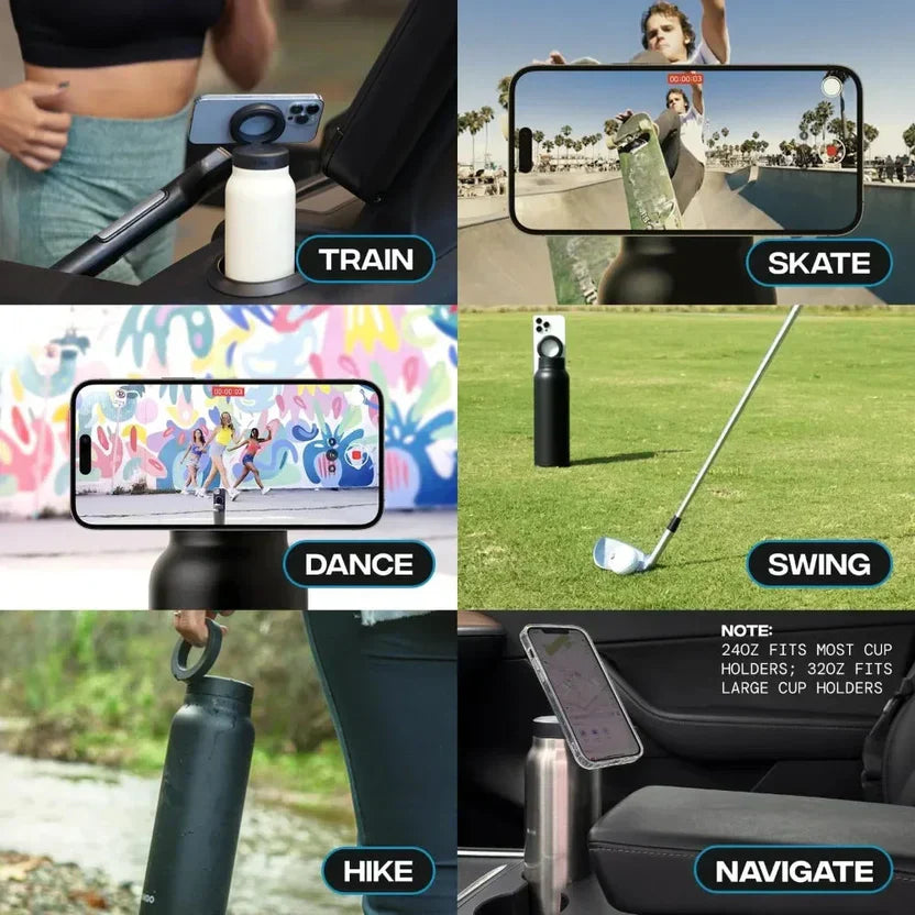 Aranaco Water Bottle with Magnetic Tripod